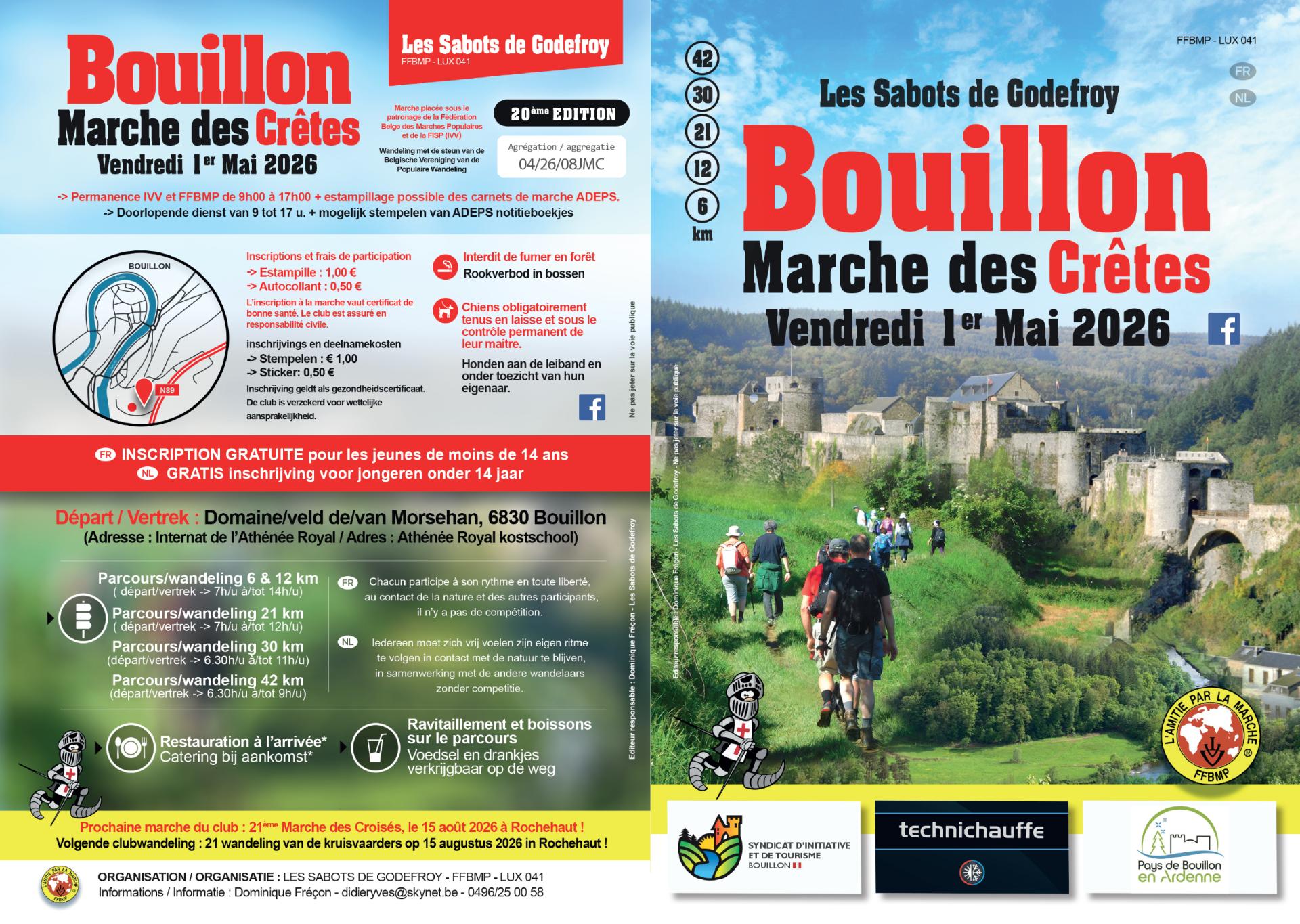 Dépliant marche des Crêtes 1er mai 2026